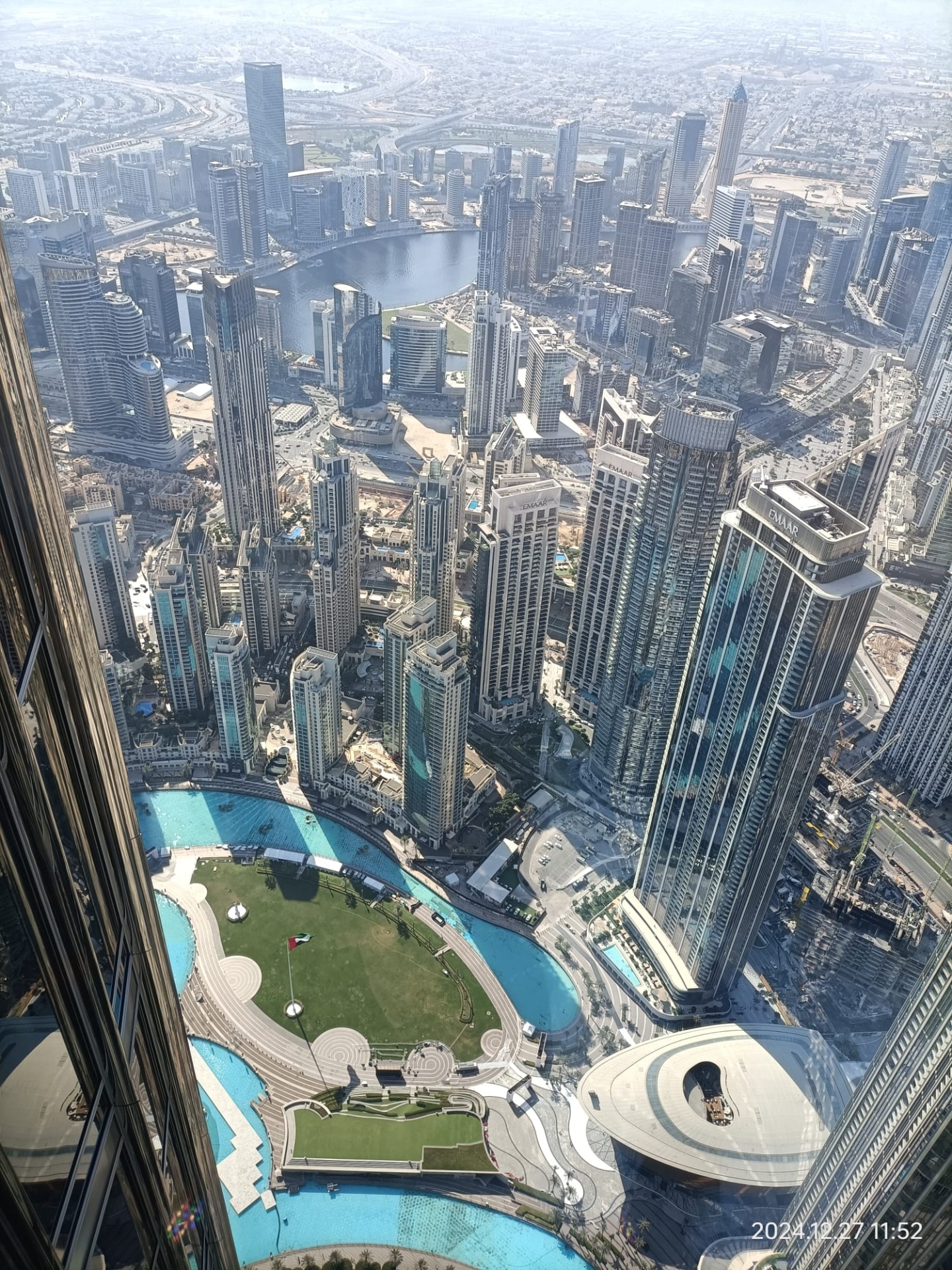 Nog meer uitzicht vanaf de Burj Khalifa! (Op de Dubai Fountain)