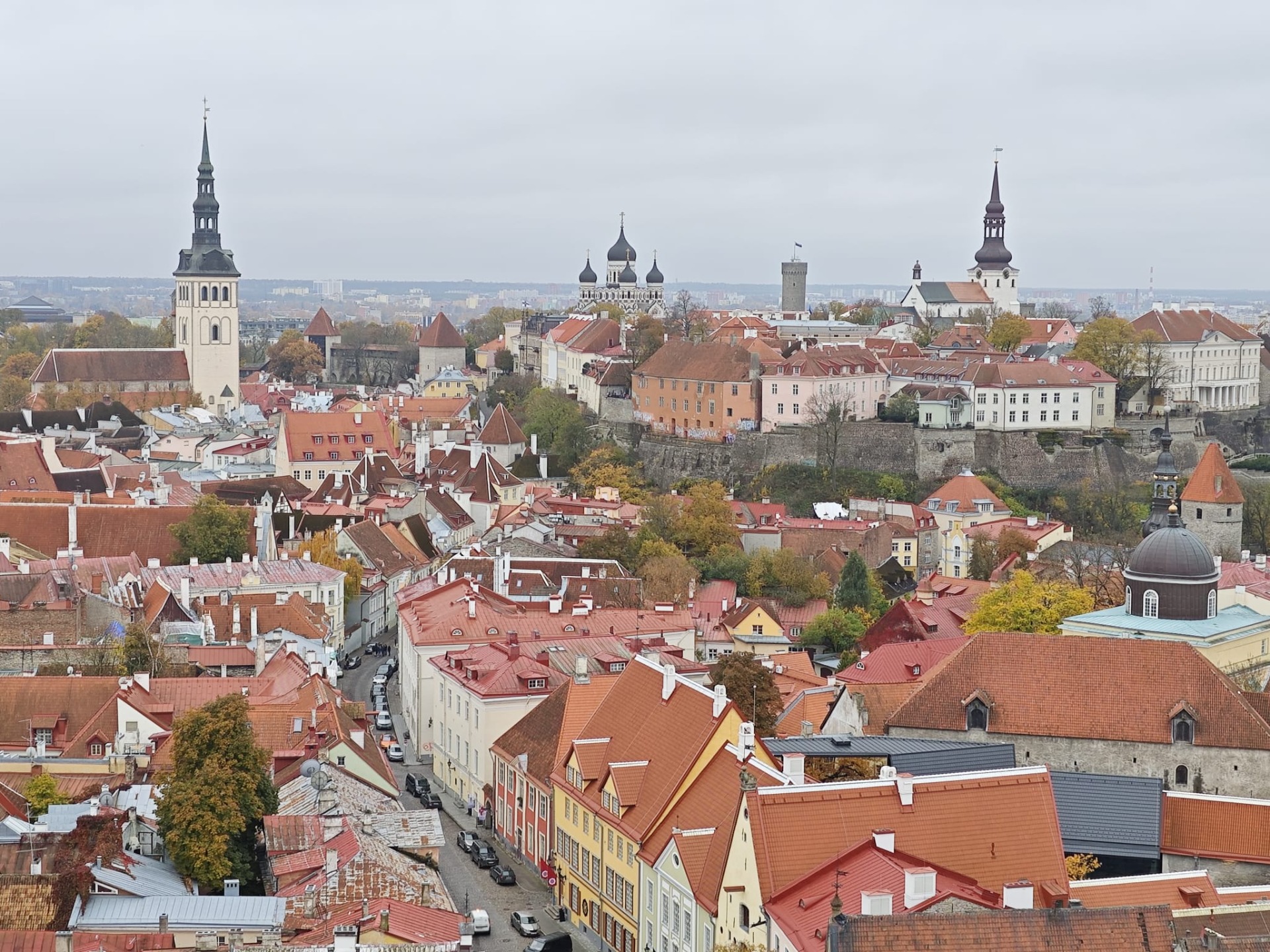 De oude stad van Tallinn, vanaf de Sint-Olafkerk!