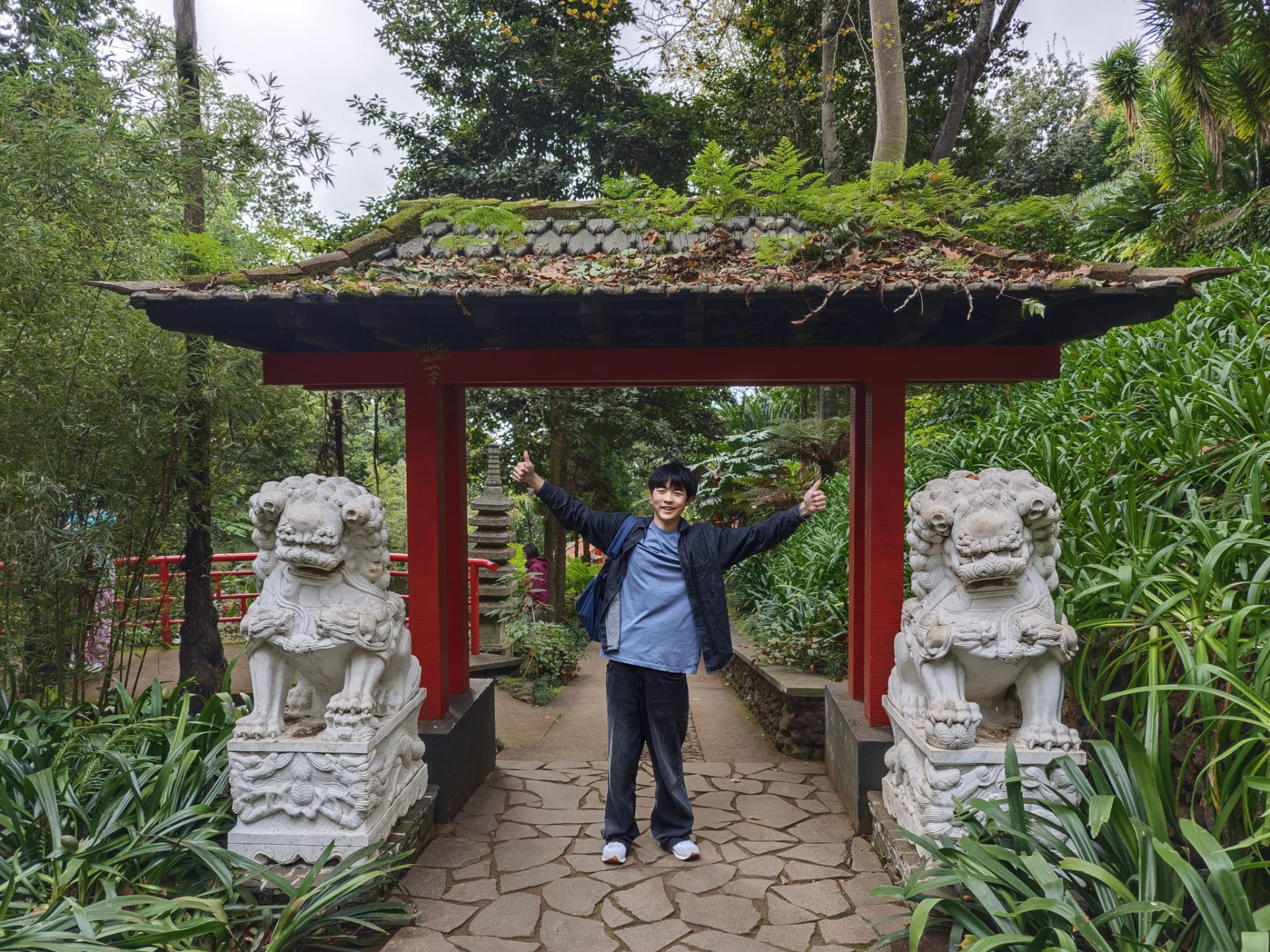 Op selfie in de Oriëntische Tuin van het Monte Palace!