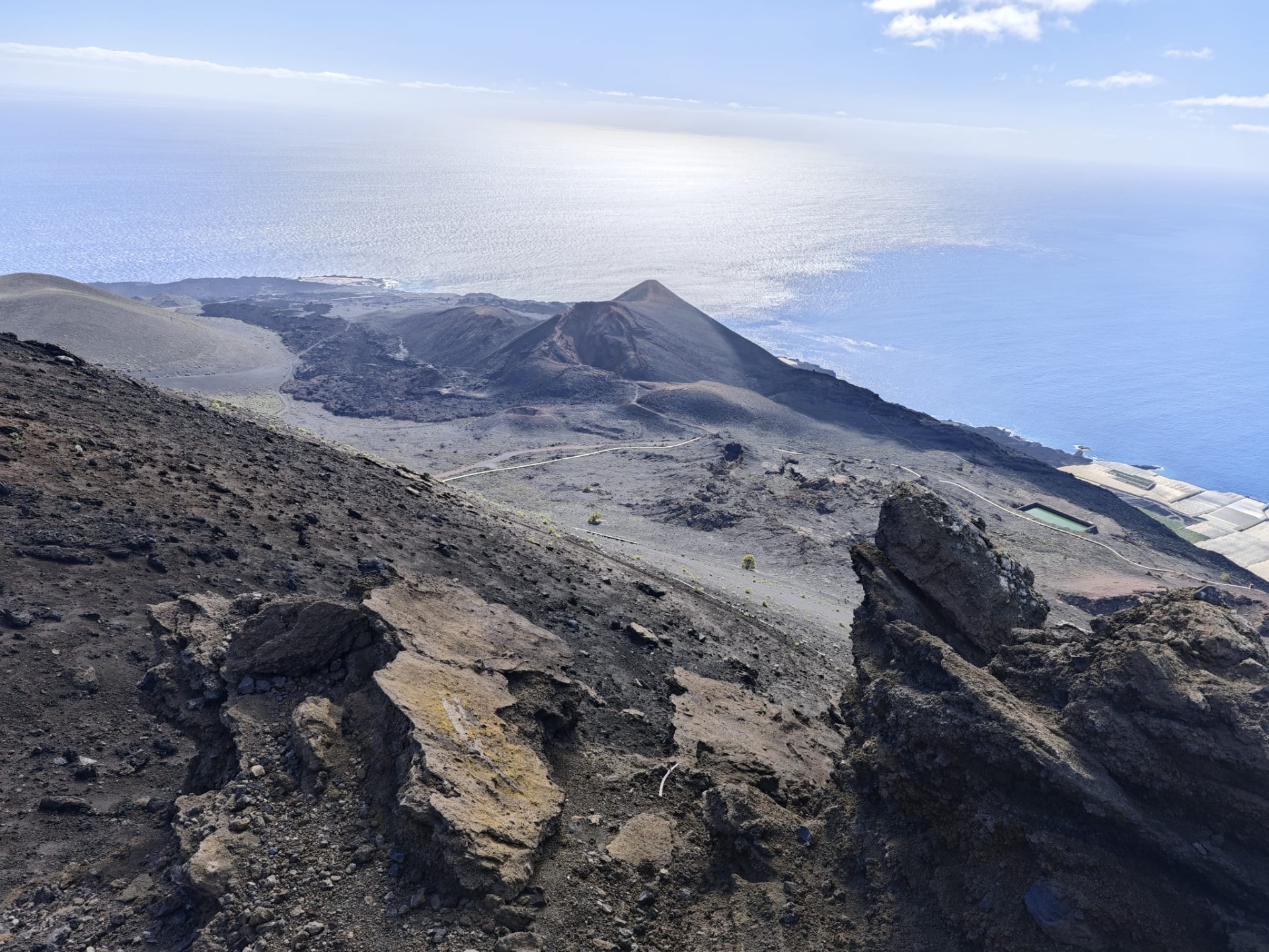 Het uitzicht vanaf de vulkaankrater!