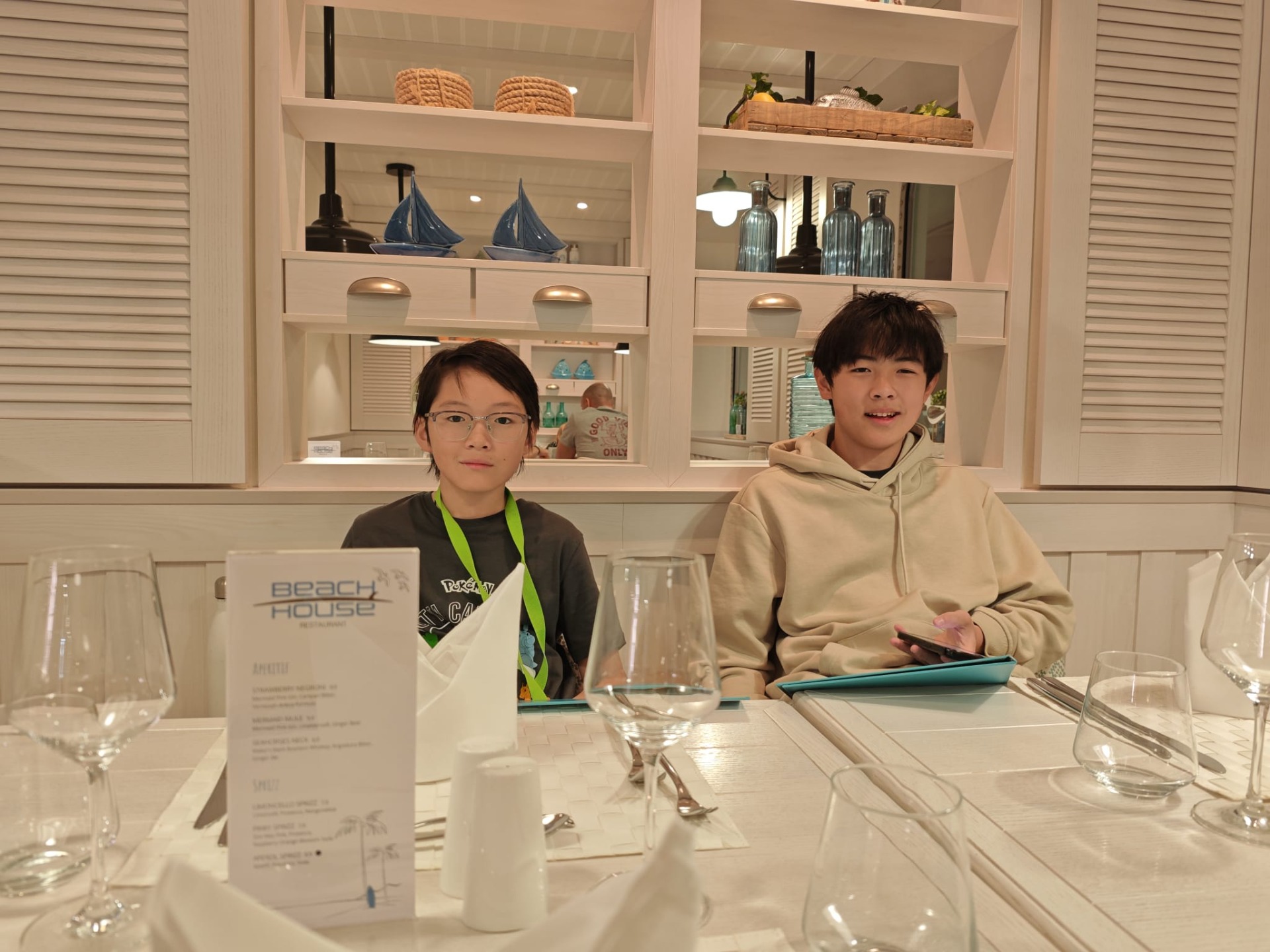 Lekker eten in het Beach House restaurant!