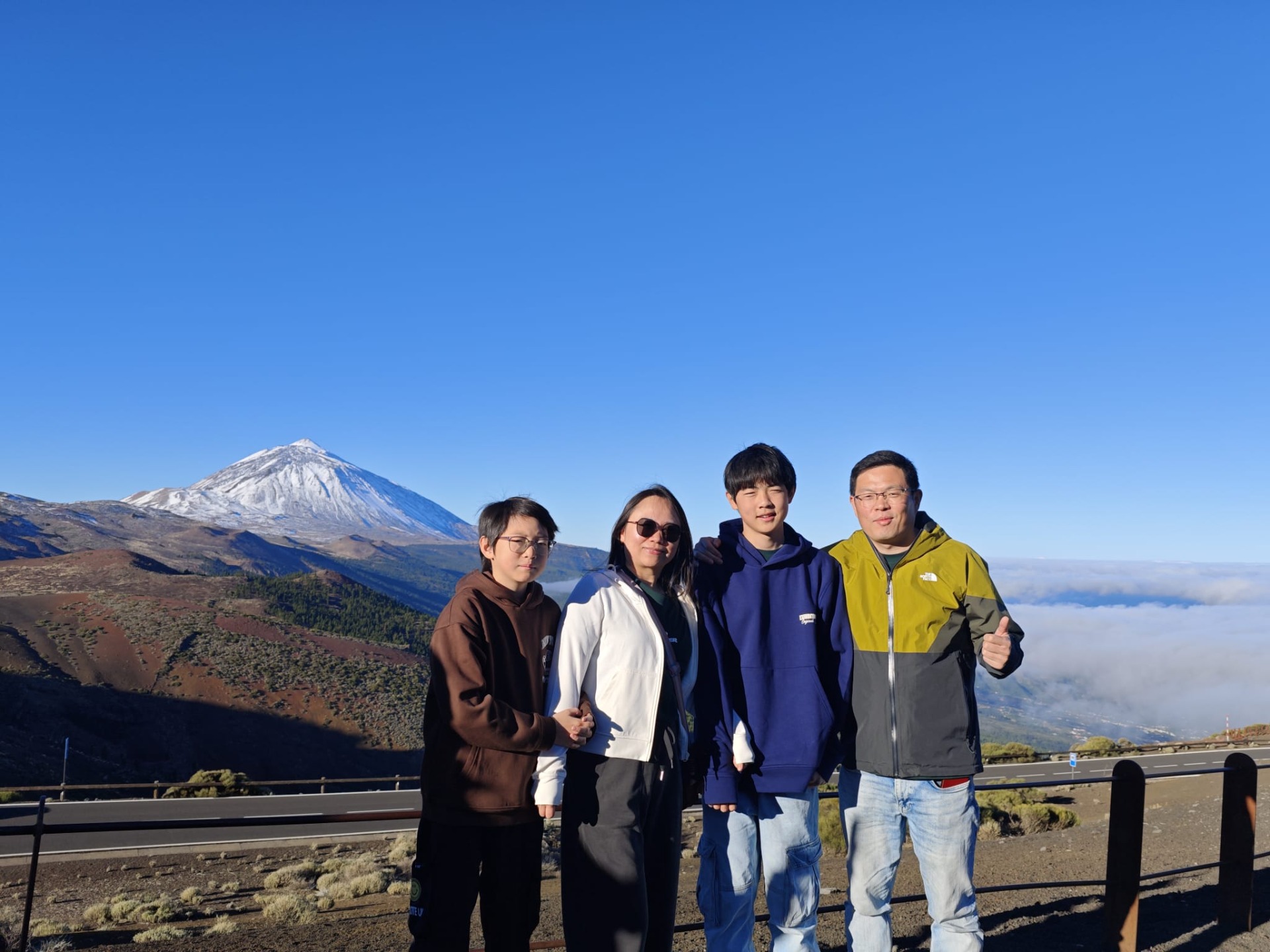 Op selfie met de Teide!