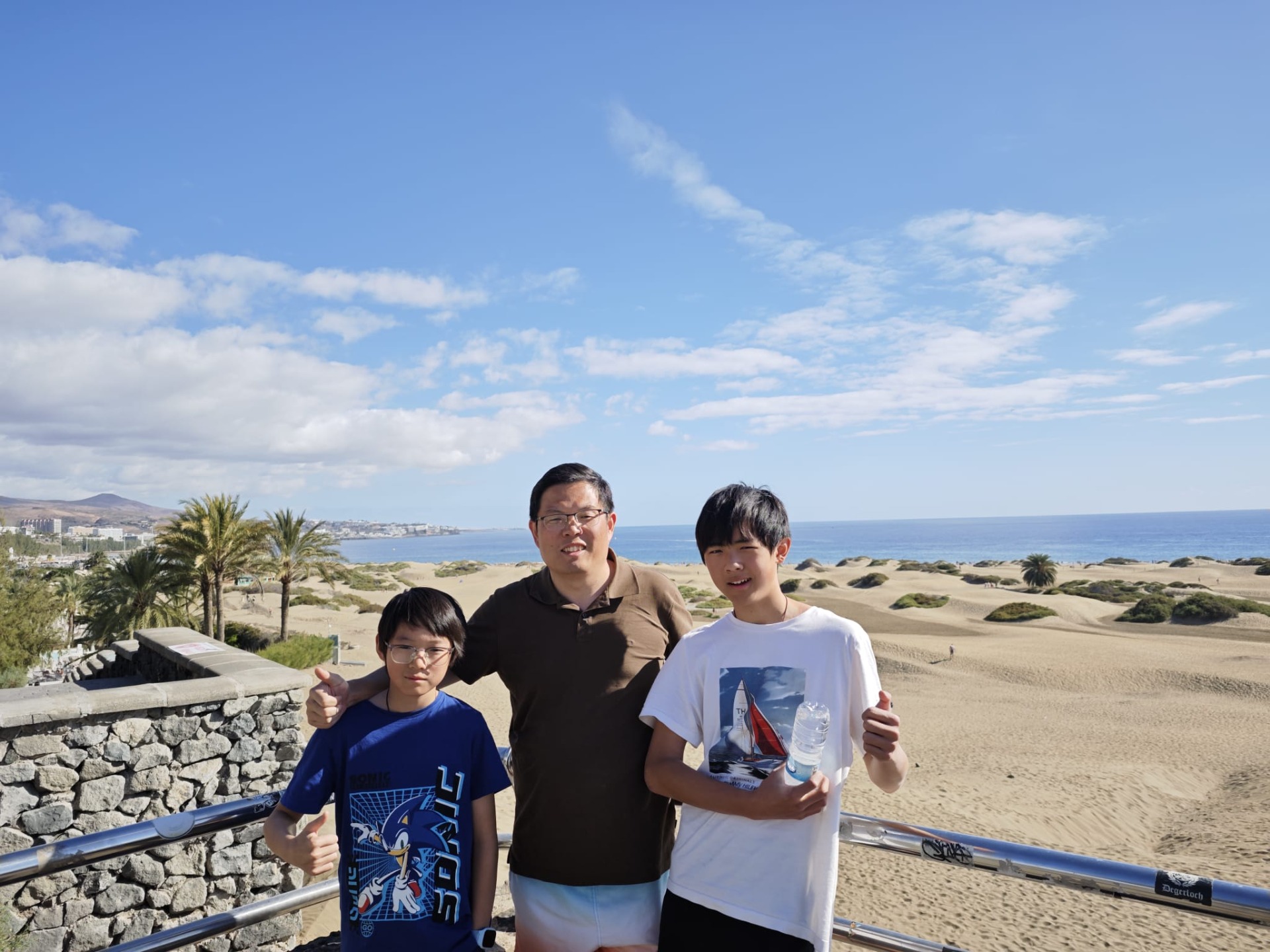 Op selfie met de duinen van Maspalomas