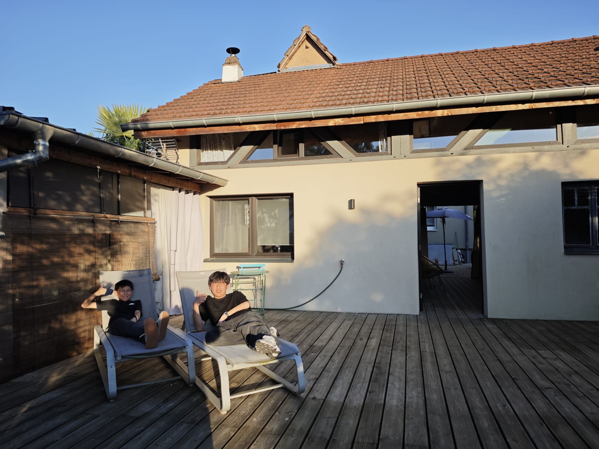 Chillen in onze tuin!