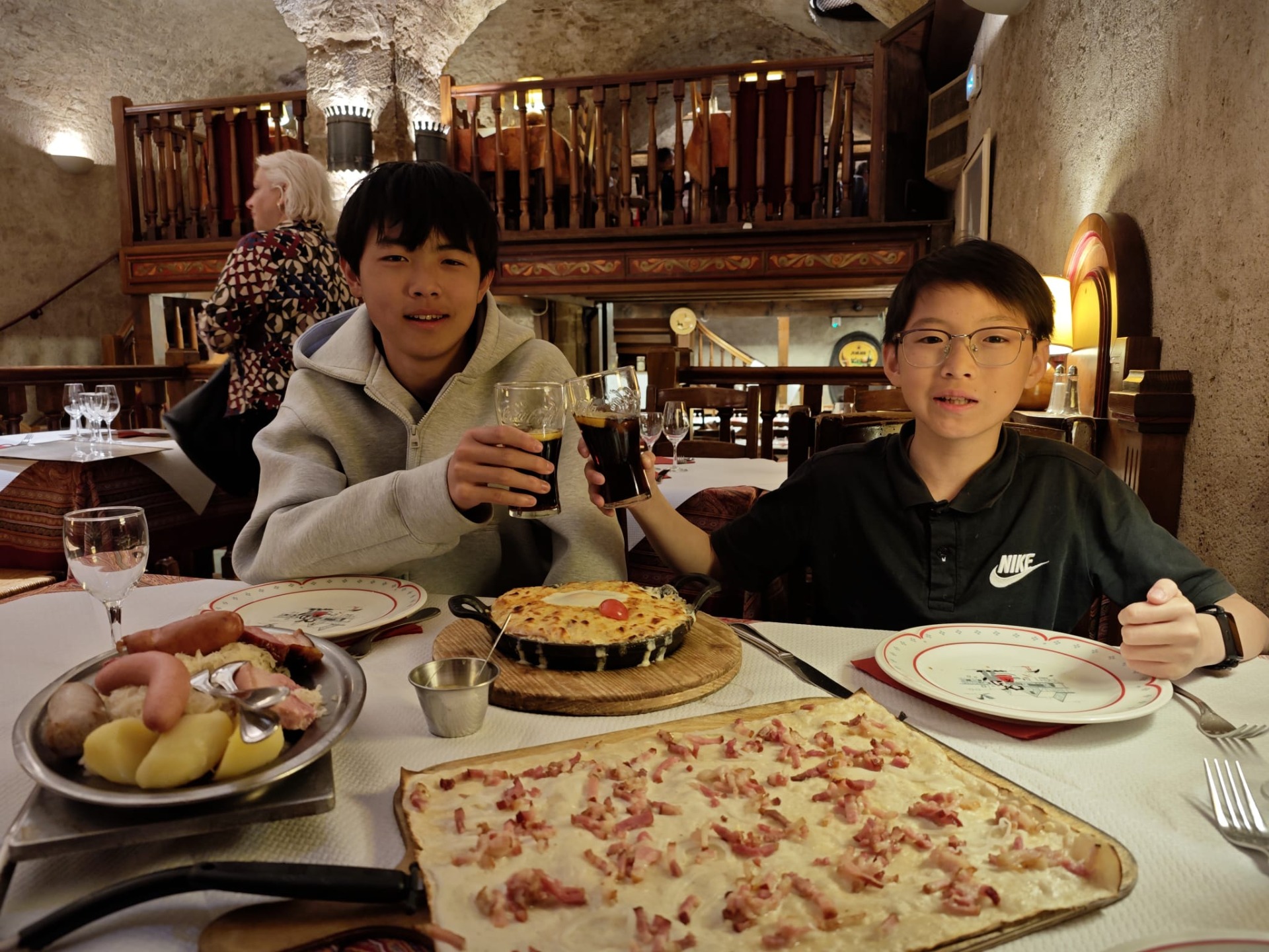 Lekker eten in Le Gurtlerhoft! Heerlijk!