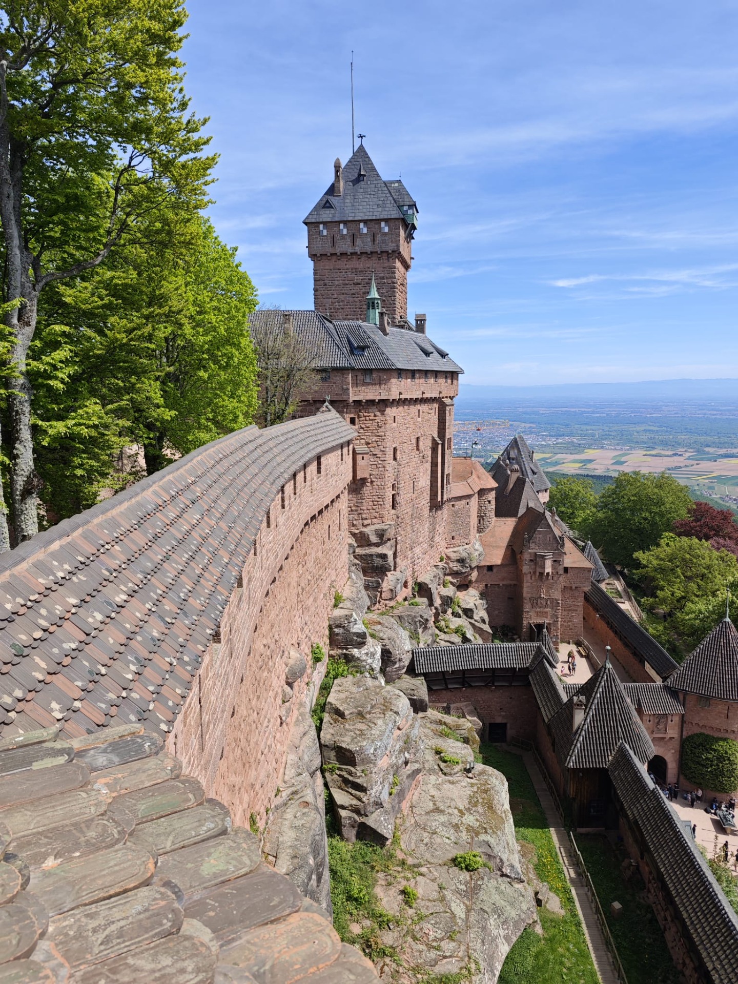 Het uitzicht vanaf het Château du Haut-Kœnigsbourg!