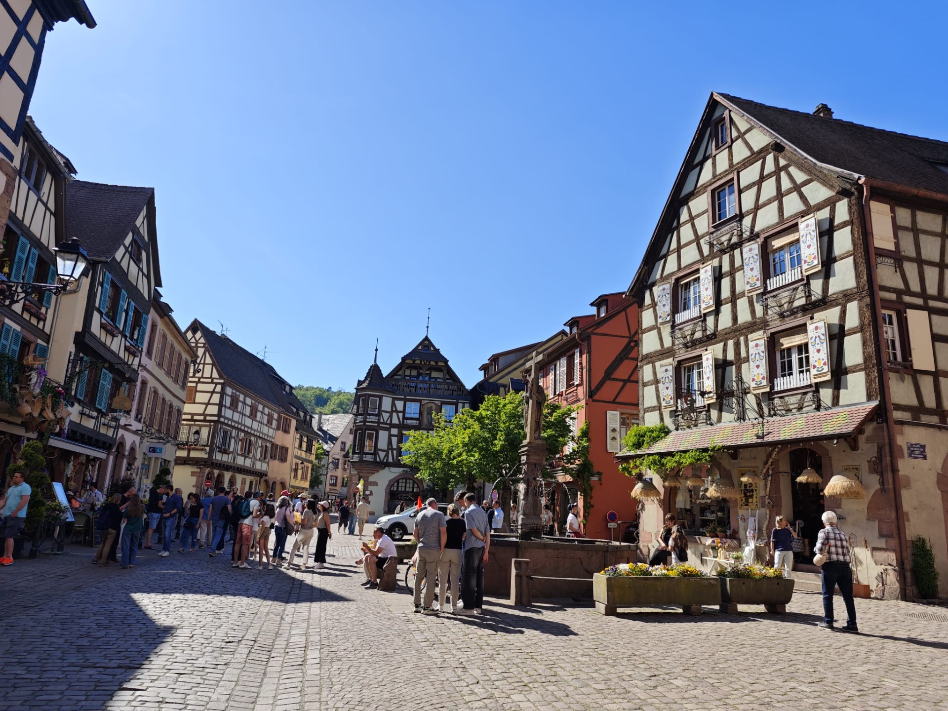 Het centrale plein van Kaysersberg!