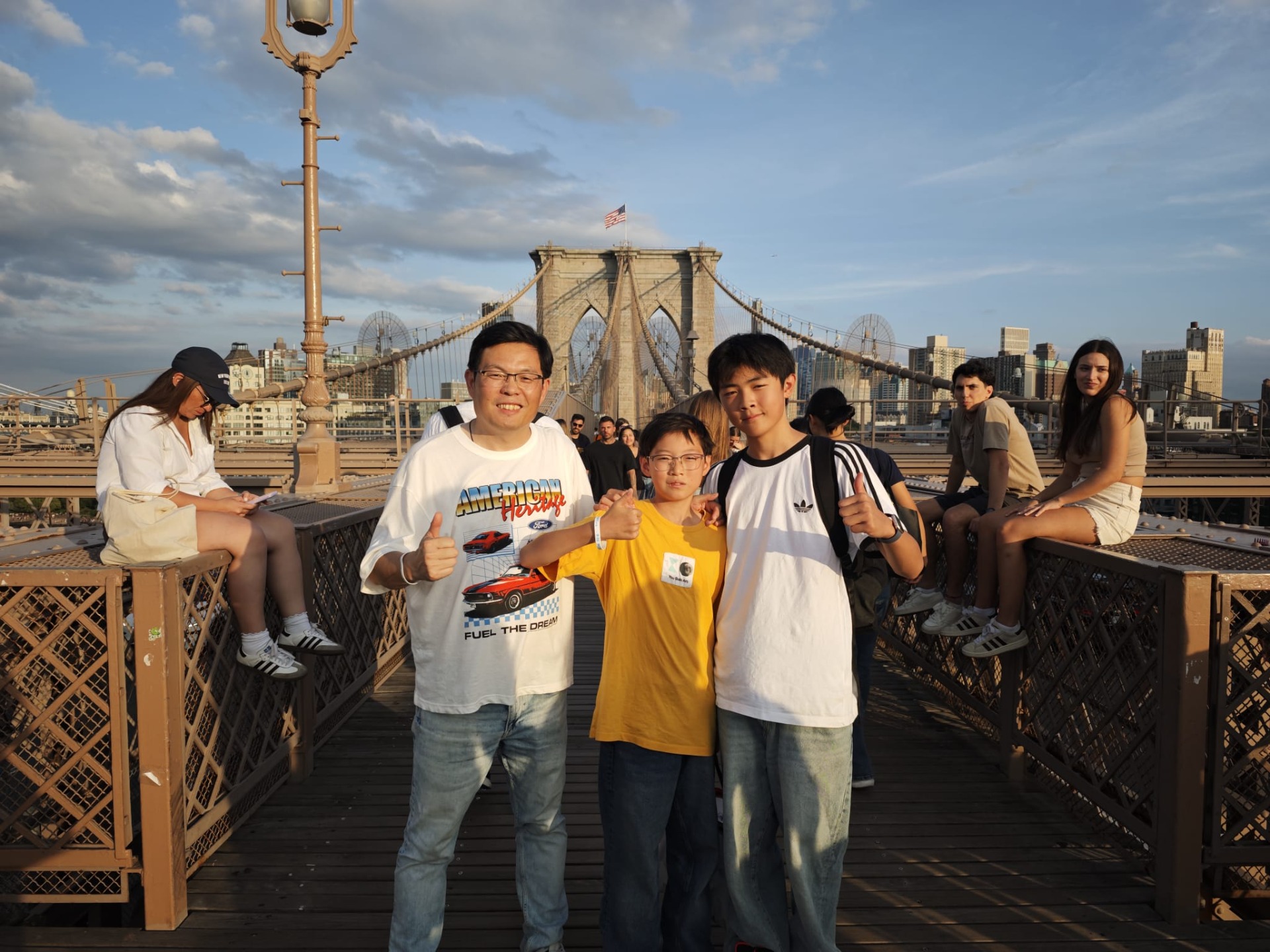 Op selfie op de Brooklyn Bridge!