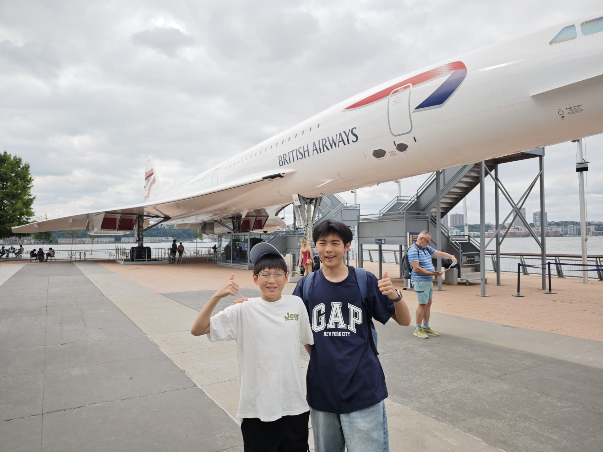 Op selfie met de Concorde!