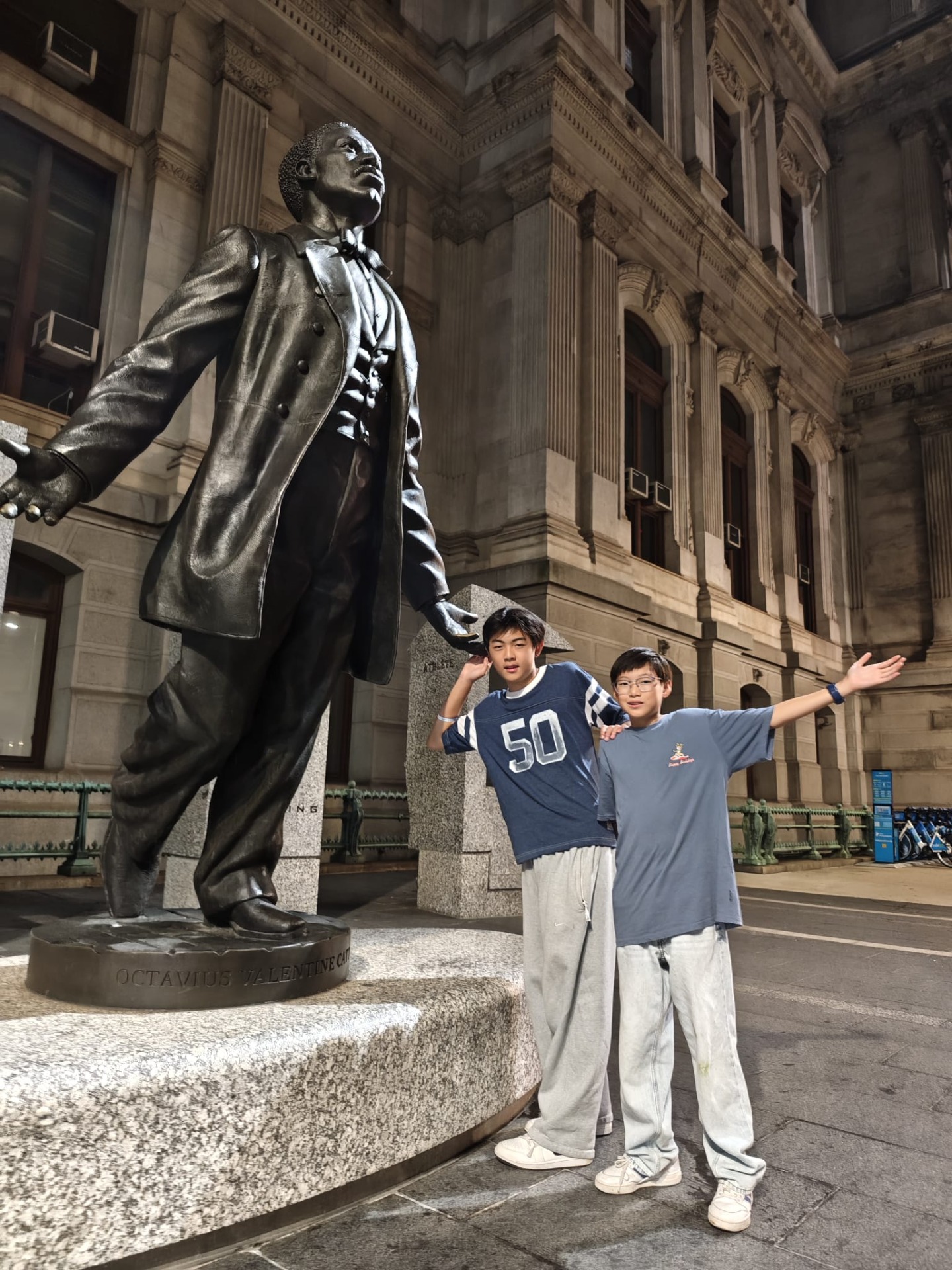 Op avondwandeling in Philadelphia!