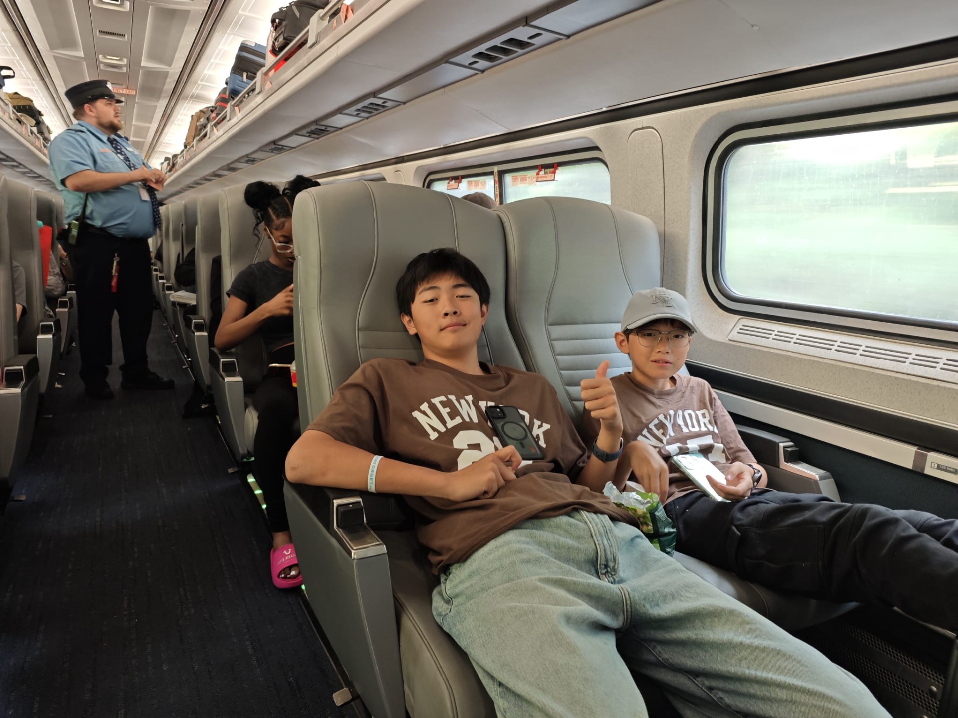 In de trein naar Washington!