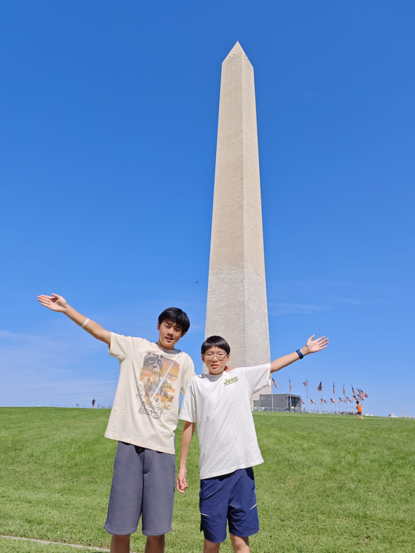 Op selfie met het Washington Monument!