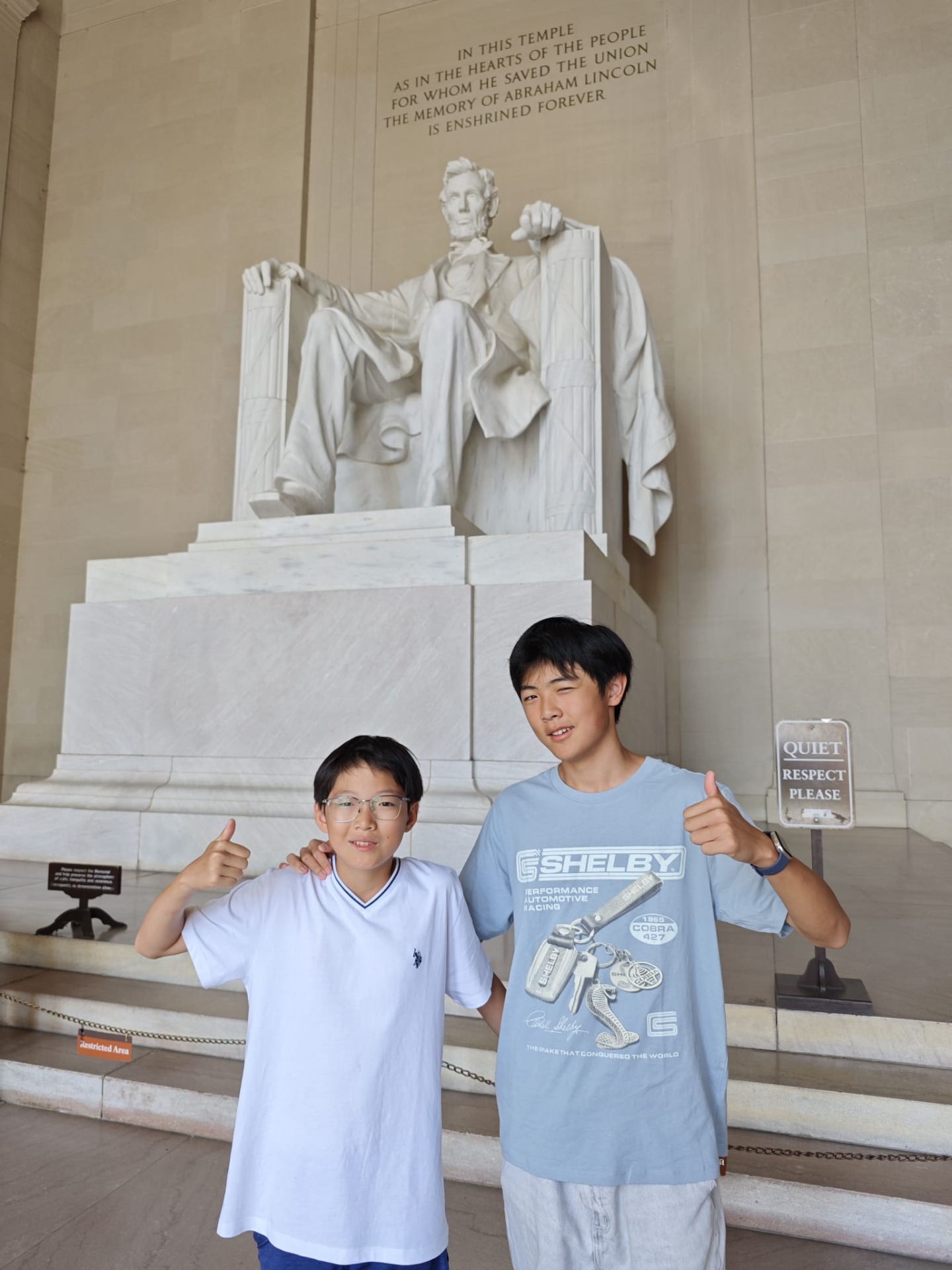 Op selfie met de zittende Lincoln!