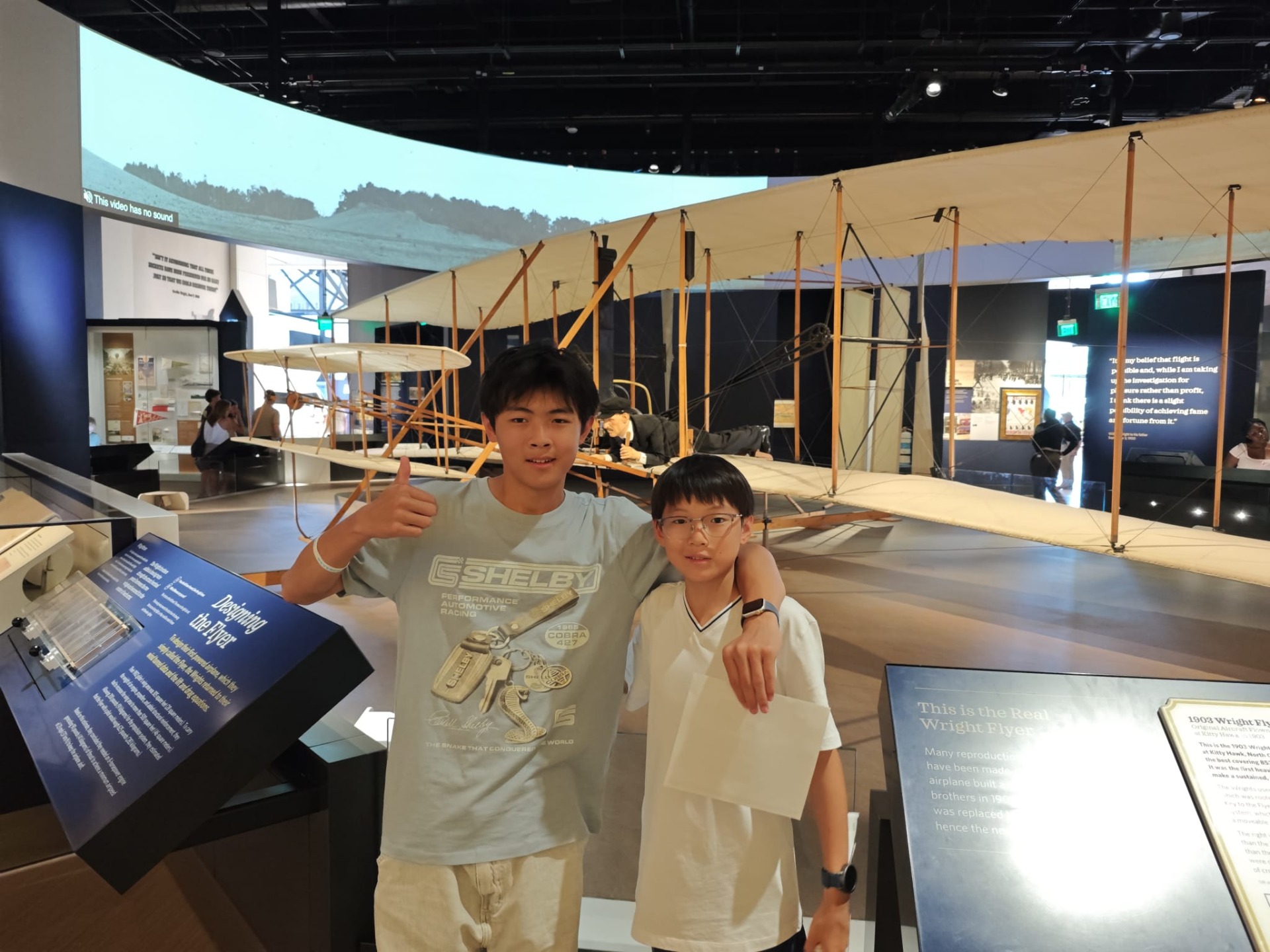 Op selfie met de Wright Flyer!