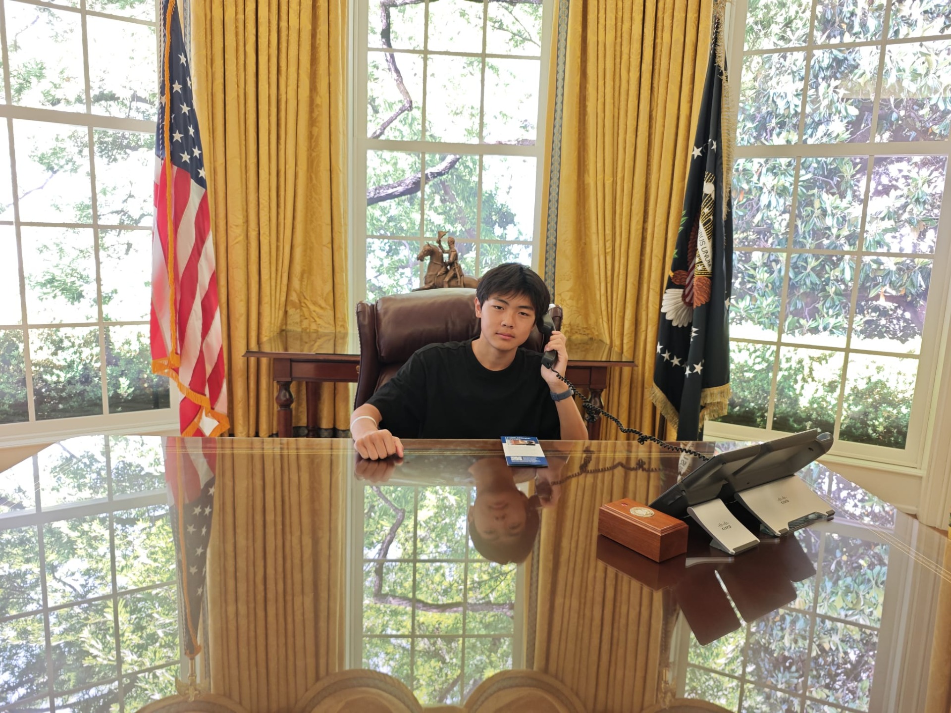In de Oval Office!